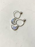 Selene Crescent Hoops in 925 Sterling Silver – Whimsical Celestial Earrings
